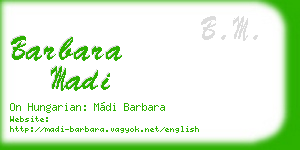 barbara madi business card